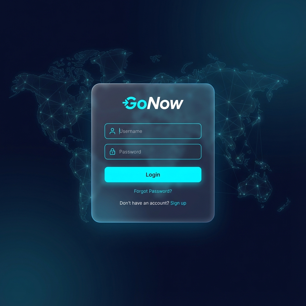 GoNow Application Opening Page